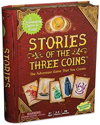 Peaceable Kingdom Stories of The Three Coins – Cooperative Storytelling Game – Use Teamwork to Win! – Great for Families with Kids Ages 5 & up – Fun Classroom Game
