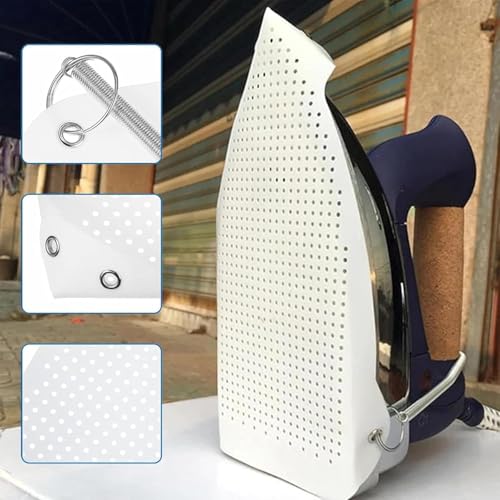 Image of DOMICA Steam Iron Teflon Shoe Cover,Plate Protector Cover Ironing Accessories for Cloth Safe Slip Quick Install Cover Most Standard Size Iron Cover