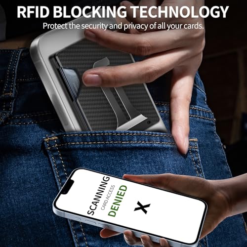 Magnetic Phone Wallet Compatible with Apple MagSafe - Metal Card Holder with AirTag Holder, RFID Blocking & Money Clip Mag Safe Wallet for iPhone 16 15 14 13 12 Pro Max/Pro/Plus/Mini4