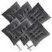 Rugking Lot de 4 coussins de chaise pour chaise de salle à manger, salon, bureau, cuisine, intérieur, doux et confortable, lavable (gris foncé, 6)