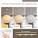 Fivemengo Large Rice Paper Pendant Light Kit, 20in White Globe Paper Lantern Lights, E26 Base, Japanese Hanging Lantern Lamp Japandi Chandelier for Dining Room Bedroom Office Living Room