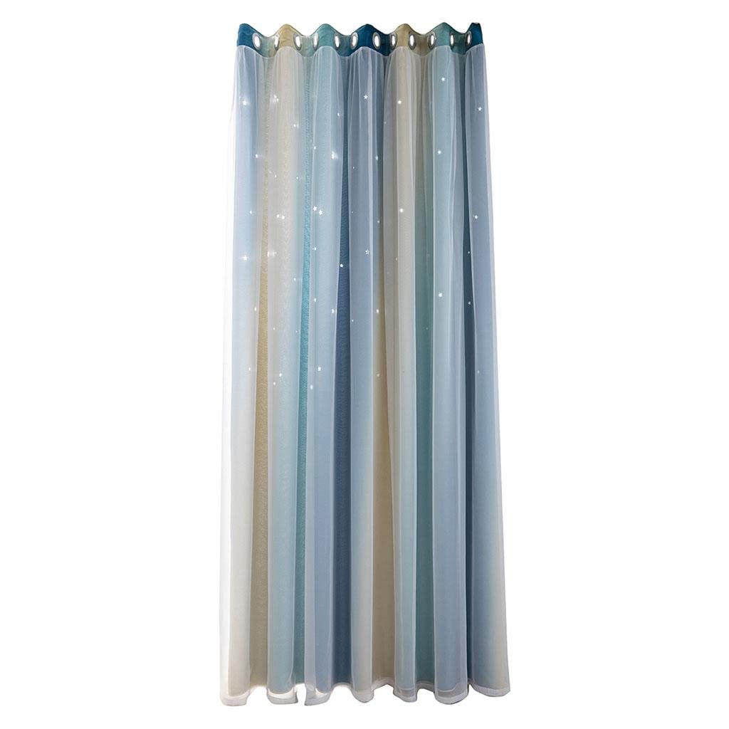 Blackout Curtain for Patio Extra Long Block Heat Grommet Top Divider Window Blue-image-43