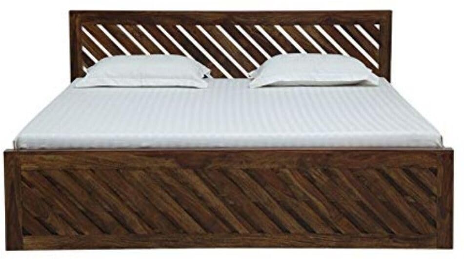Image of Bed Solid Sheesham Wood for Your Bedroom Delivery Condition-DIY(Do-It-Yourself) Solid Wood King Bed (Finish Color - Natural Finish, Delivery Condition - DIY(Do-It-Yourself))