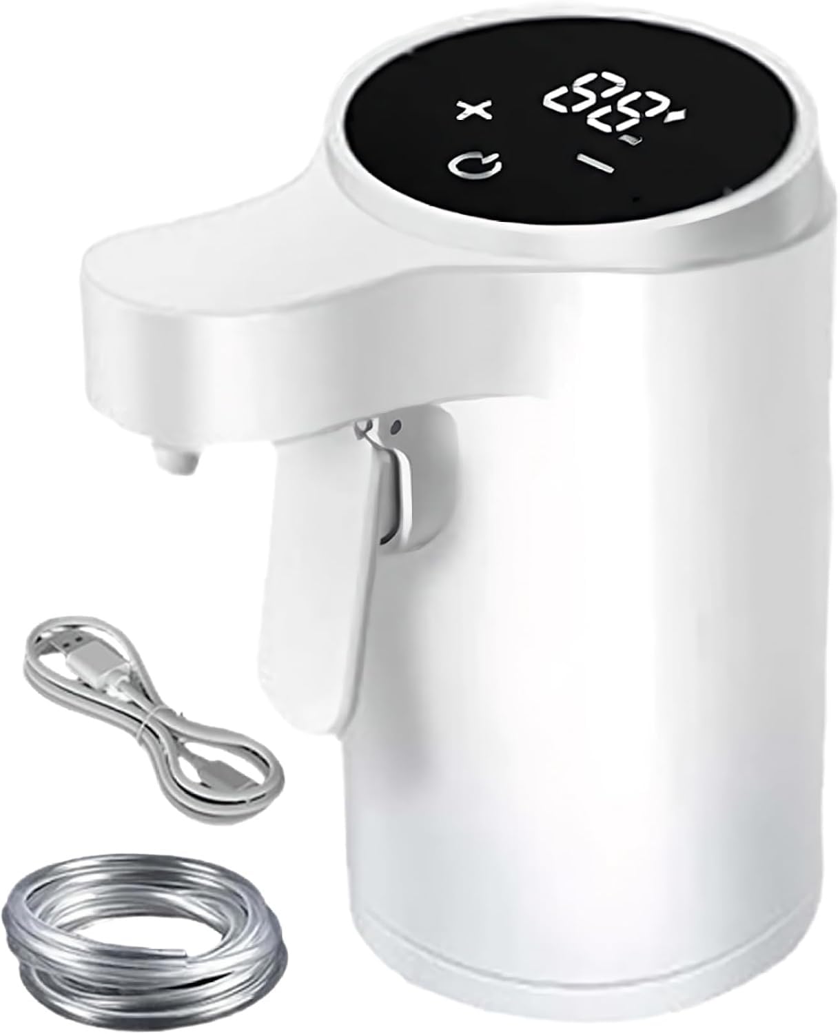 Aérateur Verseur De Vin Électrique | Distributeur d'alcool électrique à écran tactile, 4 modes de versement réglables, aérateur étanche(White)