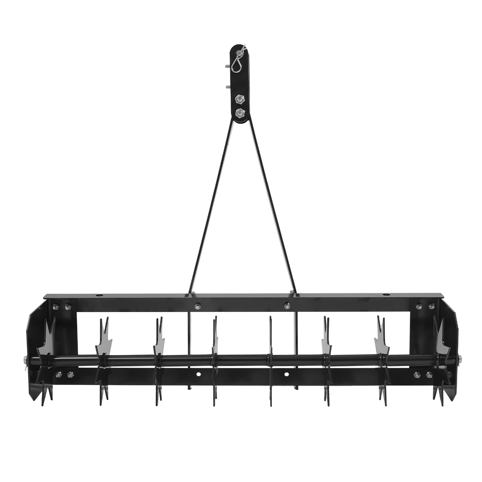 Aireador de césped con ruedas para césped, rodillo de metal con 8 púas en forma de estrella y 64 puntas escarificador, rodillo de césped, jardín, patio, césped