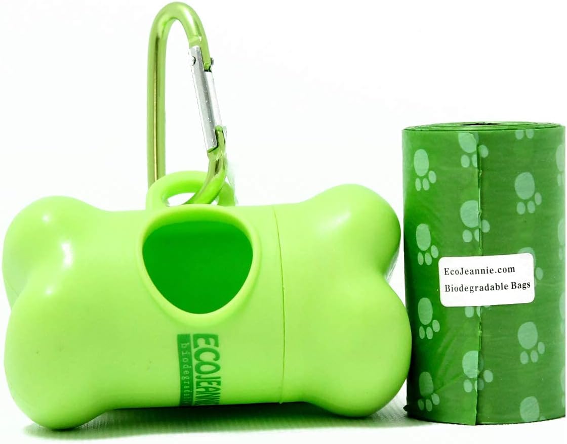 9600 Bags (480 Rolls) Dog Waste Bag and Dispenser with Carabiner Leash Clip