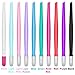 Yaomiao 100 Pcs Rubber Tip Nail Cuticle Pusher Bulk Tipped Plastic Handle Art Tool Assorted Color Nail Cleaner Stick for Men and Women Party Christmas Giving Birthday Gift
