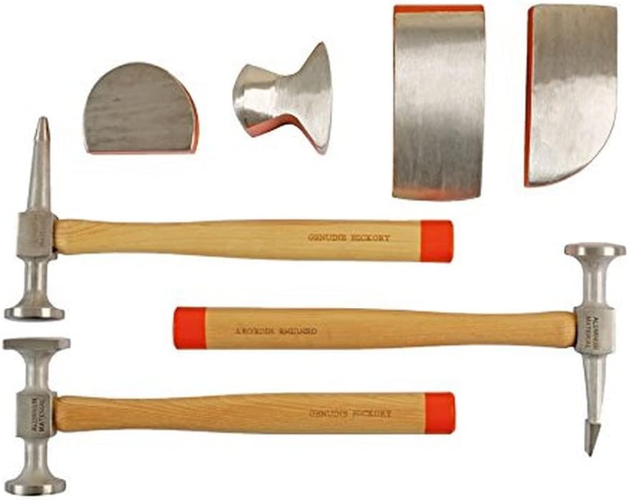 KS TOOLS Aluminium Hammer and Dolly Set, 7 pcs