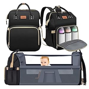 Diaper Bag Backpack, KUWANI Baby Diaper Bag with Changing Station for Boys Girls, Multifunction Diaper Bag Backpack…