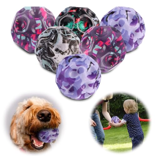 Herton Astro Jump Ball, 6 pezzi, 7 cm Spaceballs Alti Salti Moonball Bounce Ball Super High Bounce Springball Palla di gomma per bambini animali domestici cane all'aperto