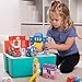 Melissa & Doug Blockables™ Deluxe City Snap and Play Amazon Exclusive, Mix and Match Connectable Wooden Building Blocks Play Set with Storage Bin and Play Lid (122 Pcs) - FSC Certified