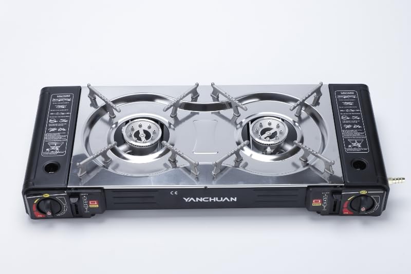 Portable 2-Burner Camping Gas Stove - Durable Outdoor Grill - Image 4