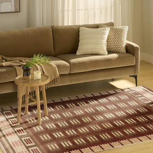Tapete decorativo Nourison Nordic 5' x 7' Rust miniatura 4