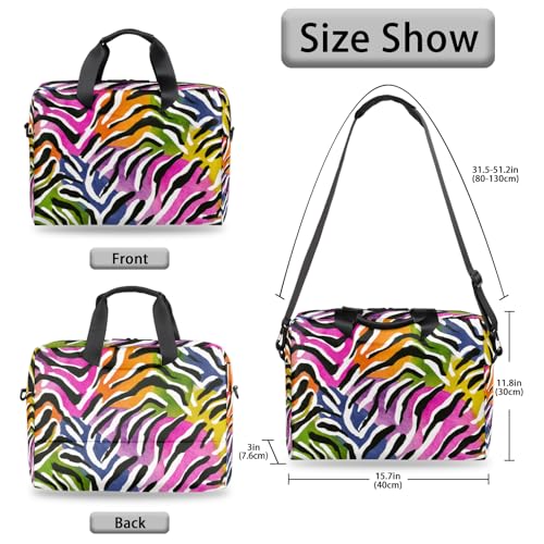 Bolsa para portátil 16" con diseño acuarela y cebra miniatura 5