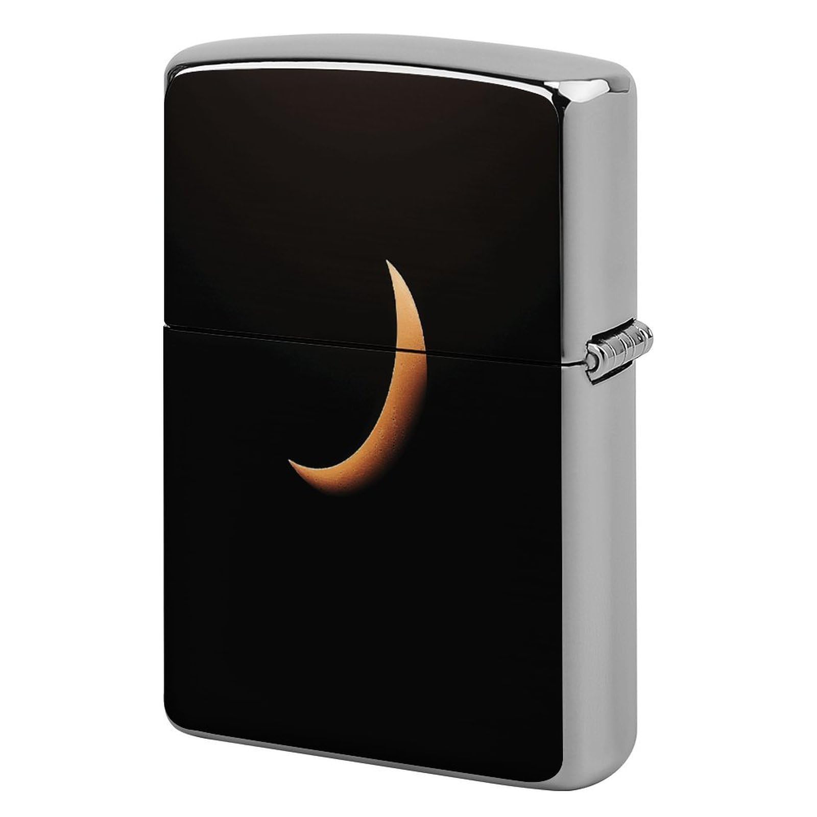 Fekiloot Style New Moon Half Moon Lighter Case Cover Metal Lighter Case