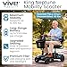 Vive Mobility Scooter for Adults - 4 Wheel Powered Electric Scooter w/Seat for Seniors - 400 lbs Capacity & Extended Range Battery w/Charger - Headlight, Basket & Extra Foot Space