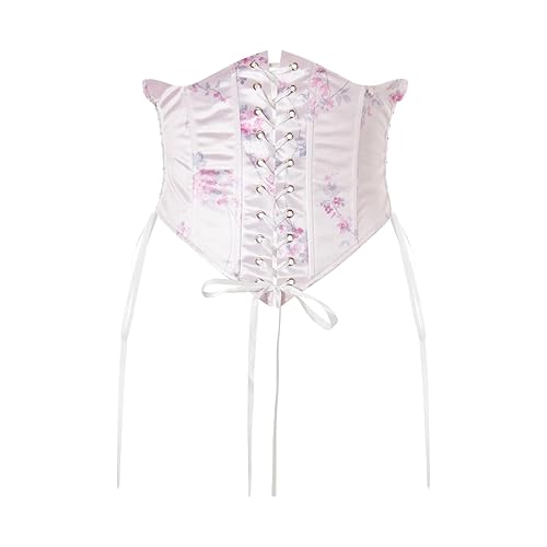 UAURORAO B Pink Print Corset Only - Small