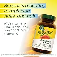 MegaFood Skin, Nails & Hair 2, with Biotin, Vitamin A, C & Zinc, 90 Tablets — image 3
