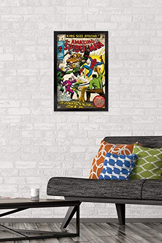 Trends International Marvel Comics - Spider-Man - Amazing Spider-Man #6 Wall Poster, 14.725" X 22.375", Black Framed Version #TOP1