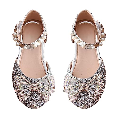 Girls Infant Wedding Adorable Sandal Toddler 𝐒parkle Ballet Flat Big Kids Glitter Mary Jane Ankle Strap Shoes