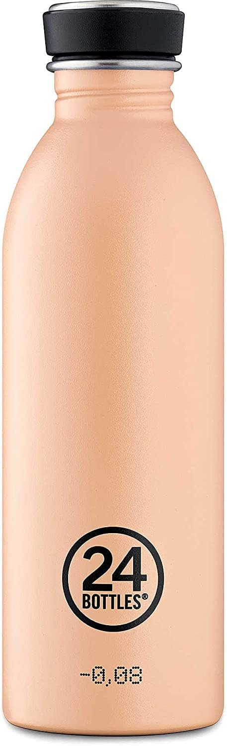 24BOTTLES Urban Bottle - Borraccia 500 ml Acciaio Inox, Bottiglia con Tappo 100% Ermetico Ultraleggera, Borraccia Palestra senza BPA, Borracce Ecologiche Design Italiano [NON Termica], Desert Sand