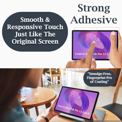 Image of Tough Lee Tempered Glass Screen Guard Protector for Lenovo Idea Tab Pro 12.7 Inch / Yoga Tab Plus 2025 12.7 inch / P12 Tablet (Anti Scratch, FingerPrint, SmudgeProof) (with Easy Installation Kit) (Pack of 1)