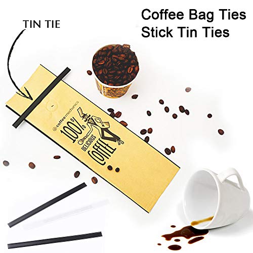 image for ManYee Coffee Tin Ties 100 Pieces Double Wire Plastic Nose Wire Sealin