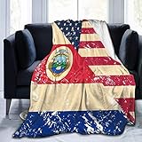 WH-CLA Blanket Bandera De EE. UU. Y Costa Rica Retro Super S