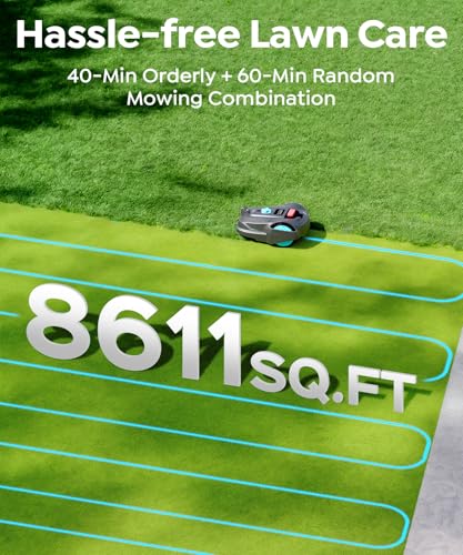 Image of M800Plus Robot Lawn Mower - GPS Navigation, Wire-Free Boundary, Smart App Control, Rain Sensor, Auto Return & OTA Updates (1 /5 Acre Coverage), Obstacle Avoidance, Adjustable Cutting Height