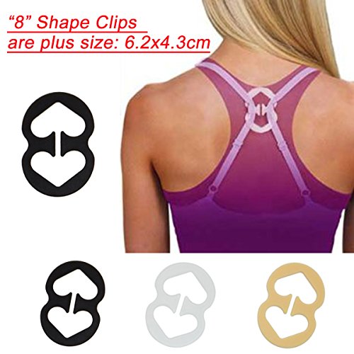 DoHope 9pcs Cleavage Control Bra Strap Clips Converter Hide Bra Straps to Racerback