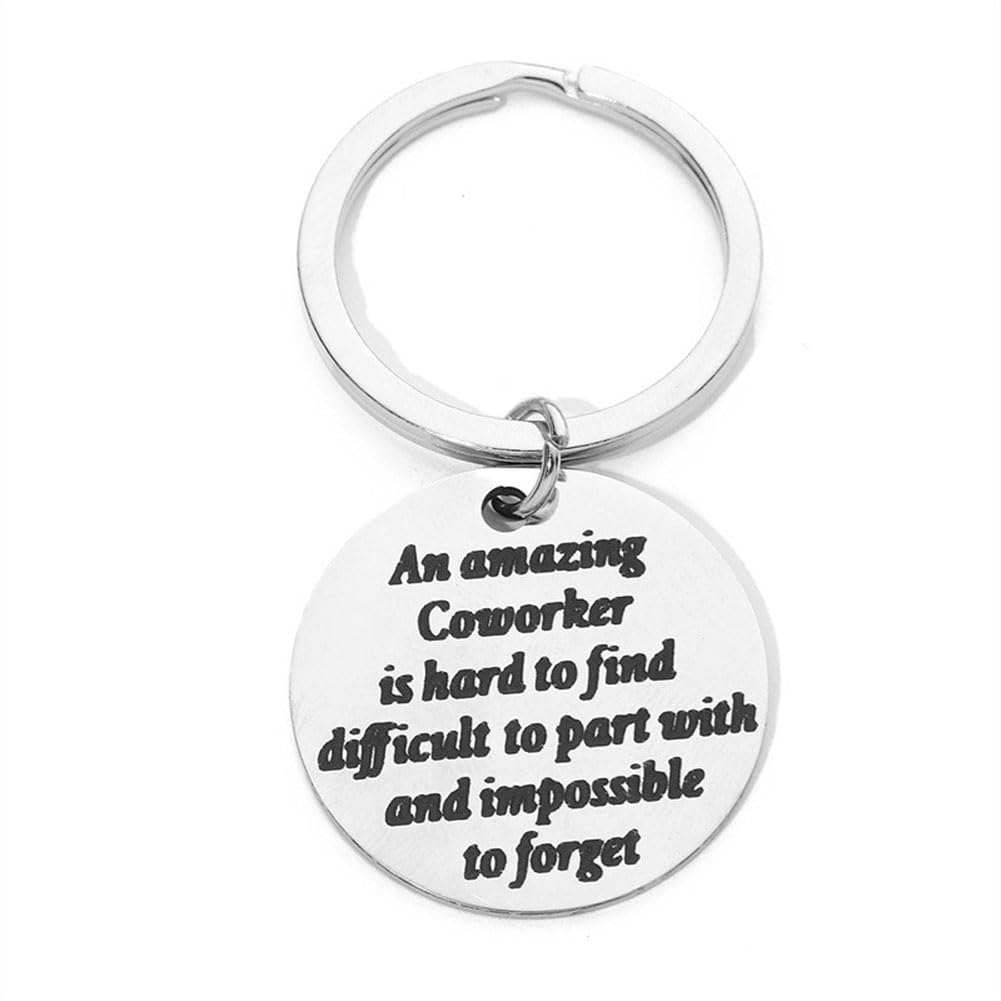 shilipu An Amazing Coworker is Hard to Find Difficult to Part With and Impossible to Forget Keychain Leaving Gifts for Colleagues Key Ring Coworker Inspirational Keyring Pendant