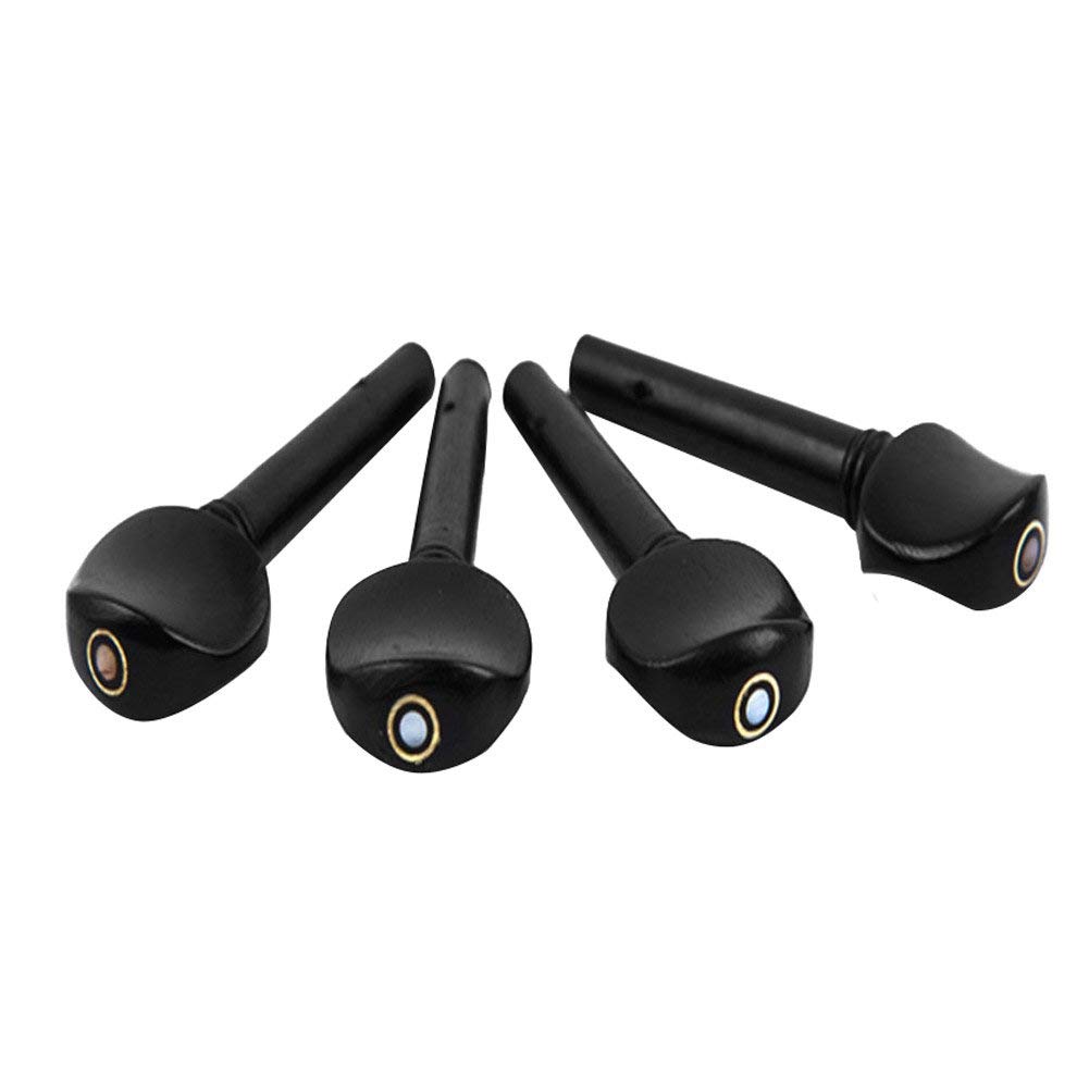 Dilwe Set de 4 Chevilles en Ébène pour Violon 4/4 - Accessoires de Réglage