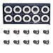 YUFUTOL 10pcs 16mm Round Carbide Inserts Cutters Knifes Indexable Replacement Fits For Popular DIY Woodworking Lathe Wood Turning Finisher Hollower Tools With 10pcs M5x9mm screws