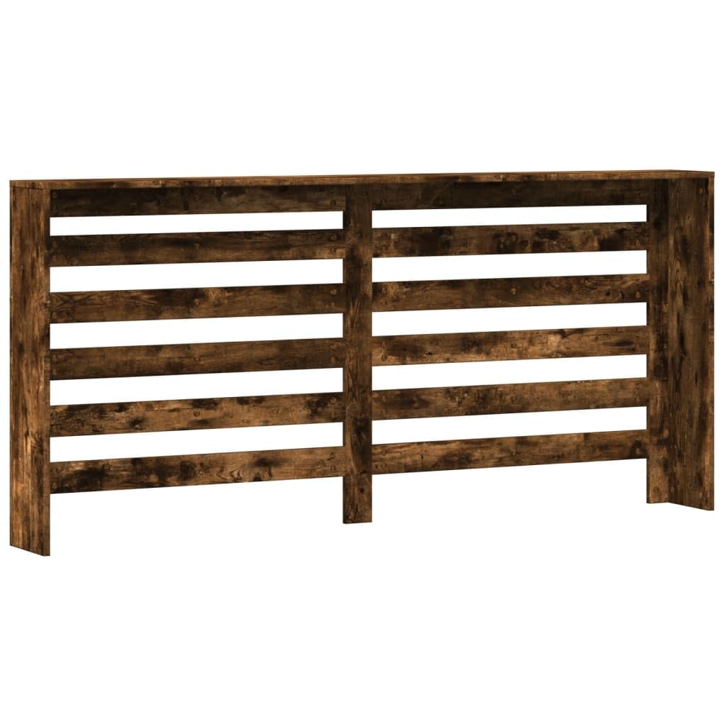 Heizkörperverkleidung Räuchereiche 175 x 20 x 82 cm Holzwerkstoff, Heizkoerper zubehoer mit Latten, Abdeckung für Wohnzimmer, Bad und Küche, für Wärme regulierung und ordentliche Optik
