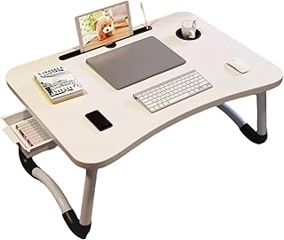 折りたたみテーブルテーブル ローテーブル ベッドテーブル ミニテーブル 折り畳み ベッド 机 小さい机 パソコンデスク ラップデスク 引き出し/携帯電話・タブレットホルダー/カップホルダー付き ソファテーブル インストールは不要です 軽量 便利な収納