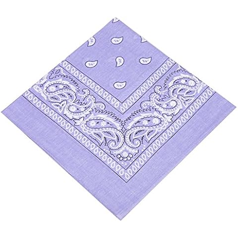 Several Colours of Bandanas for women, men & Children Cotton Paisley Bandana Scarf Bandanas headband/bandana bibs/Hankerchief in Black,white,red,blue,green,pink,purple,orange,lilac, (Lilac) Cover