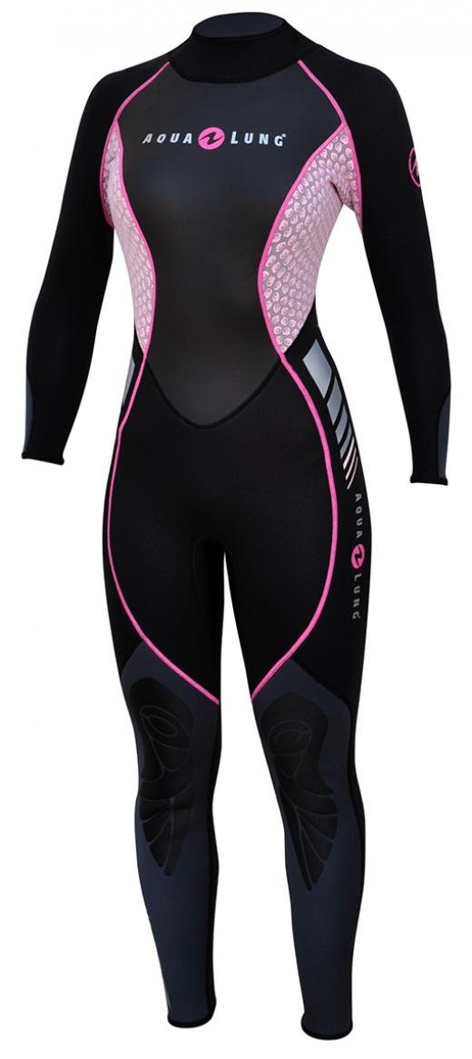Aqua Lung HydroFlex 3mm Wetsuit, Womens Black/Pink (12) : Amazon