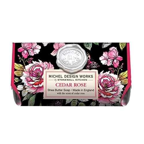 Image of Michel Design Works Large Bath Soap Bar, Cedar Rose