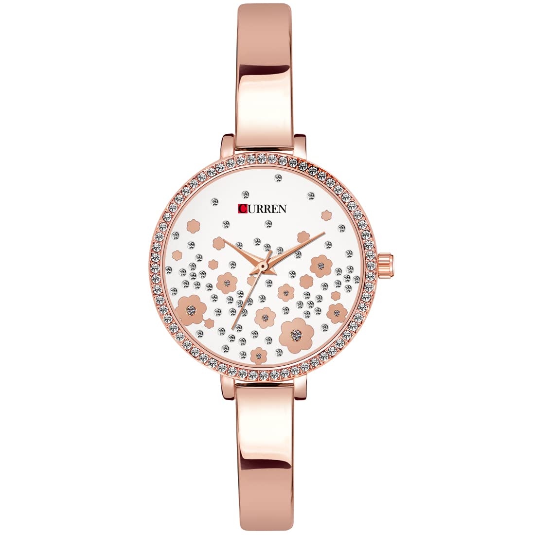 CURREN 1842 Fashion Casual Stainless Steel Watches Womens Dress Rhinestone Quartz Wristwatch Ladies Gifts (B0B7S53HGJ) Amazon Price History, Amazon Price Tracker
