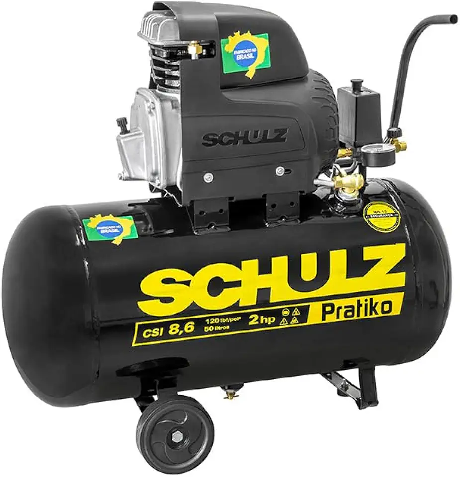 Motocompressor Schulz Pratiko CSI 8,6/50 Litros 120Lbs 2HP Mono 220V - 915.0428-0