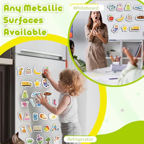 Smarlearnio SMAR007 50 First Words Fridge Magnets For Kids, Refrigerator Magnets thumb #2