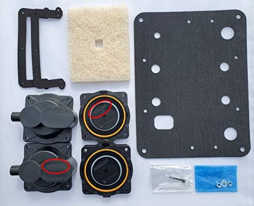 HIBLOW HP-6080 Kit de reconstrucciónreparación con tapa de filtro y juntas de base - Certificado original de fábrica