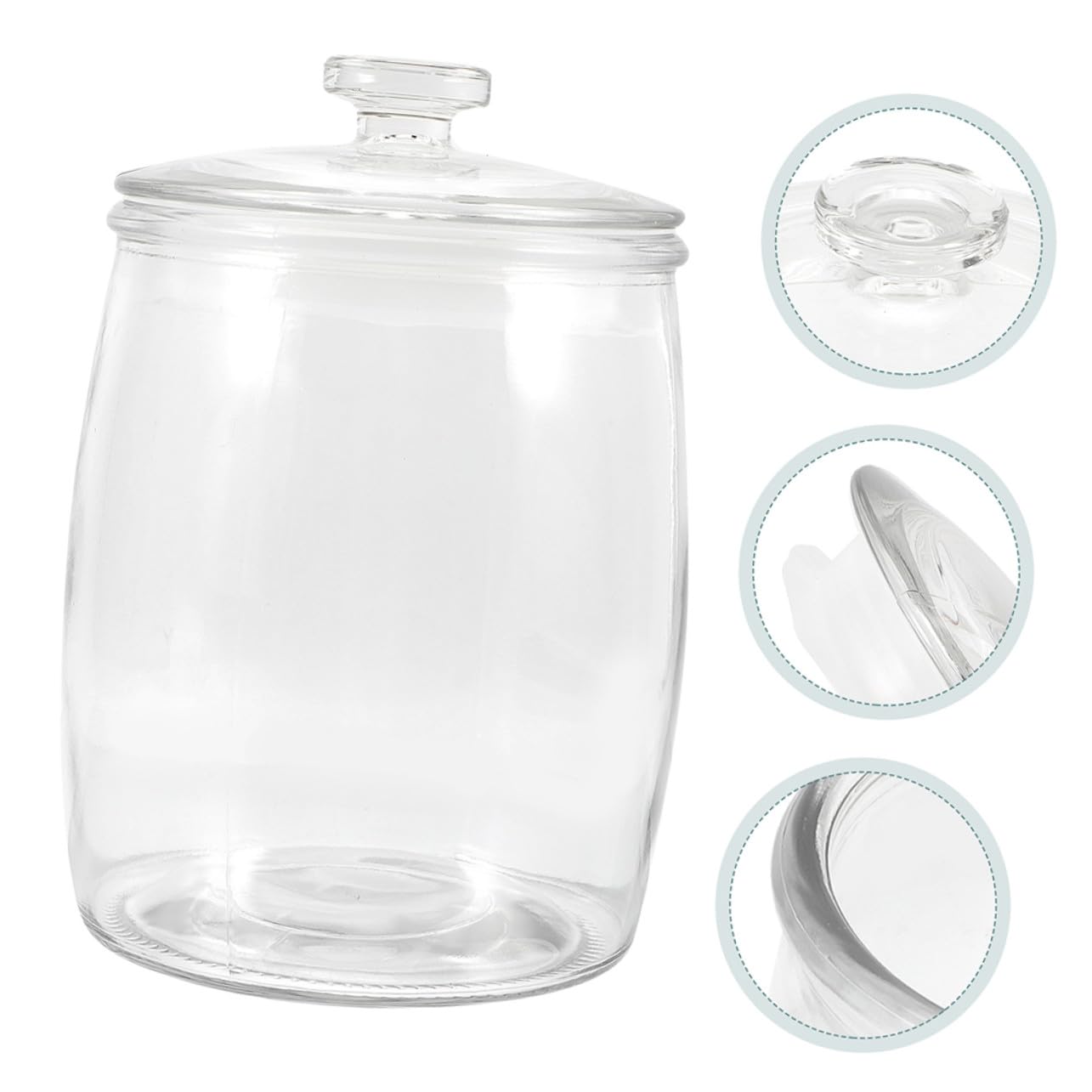 Toyvian Barattolo in Vetro per Sottaceti Coperchio, 2250ml | Conservazione Verdure e Alimenti, Buona Tenuta, Resistente All’usura, Facile da Riporre