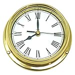 Classic Brass Roman Clock, Heavy Lacquered Brass (1/2kg), Time Wall Clock, Gift, Handmade in England