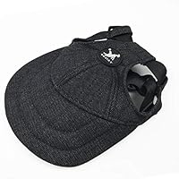 Cappellino Da Baseball Per Cani - Regolabile, Protezione Solare, Fori Per Orecchie, Blu M - Foto 2
