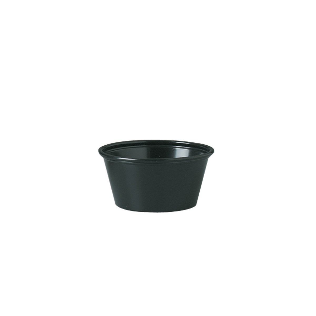 Dart P150BLK 1.5 oz Black PS Portion Container (Case of 2500)