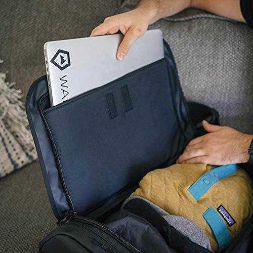 HEXAD Carryall Travel Duffel Bag - Includes Backpack Straps and Laptop Sleeve (Black, 40 L)