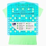 CLPA T-Shirt-Lineal-Anleitung – Brustpositionierung | Ausrichtungshilfe für Transferpressen | HTV, DTF und Stickerei | Linke Brust, Tasche und benutzerdefinierte Positionen | Transparentes PETG