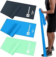 AAZURELIFE Latex-Free Resistance Bands Set of 3 - Progressive Light/Medium/Heavy for Physical Therapy, Yoga, Pilates, Rehab & Strength Training