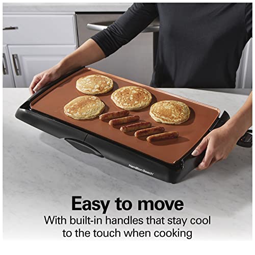 Hamilton Beach 38518R Durathon Ceramic Griddle, 200 Sq. In, Black #TOP5